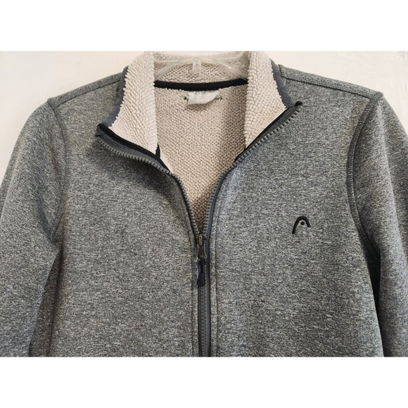 Head Jacket Fleece Women's Size XS Gray Full Zip Pockets Long Sleeve - Picture 3 of 10